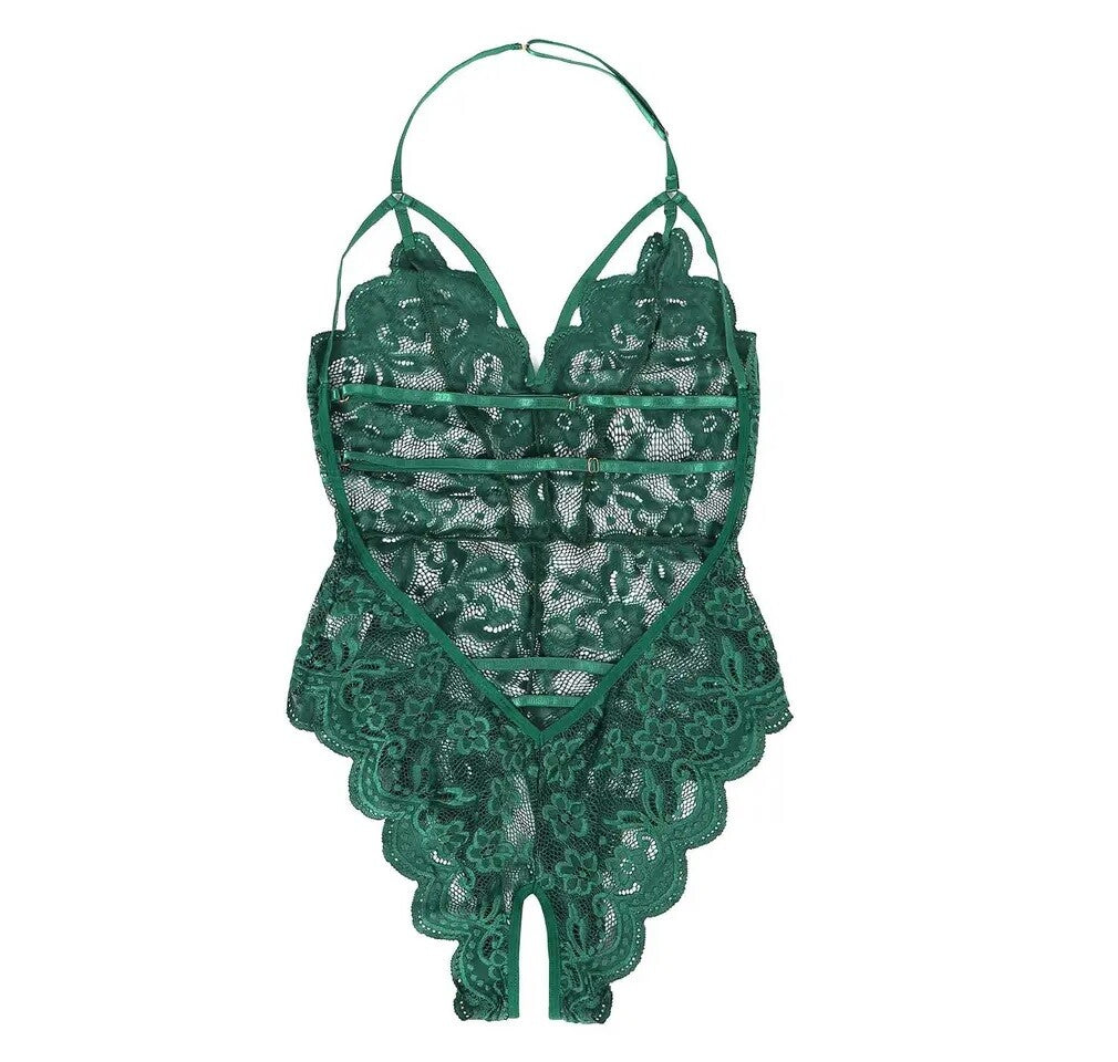 Womens Lace Bodys Lingerie Crotchless Babydoll Bodysuit Nightwear Underwear