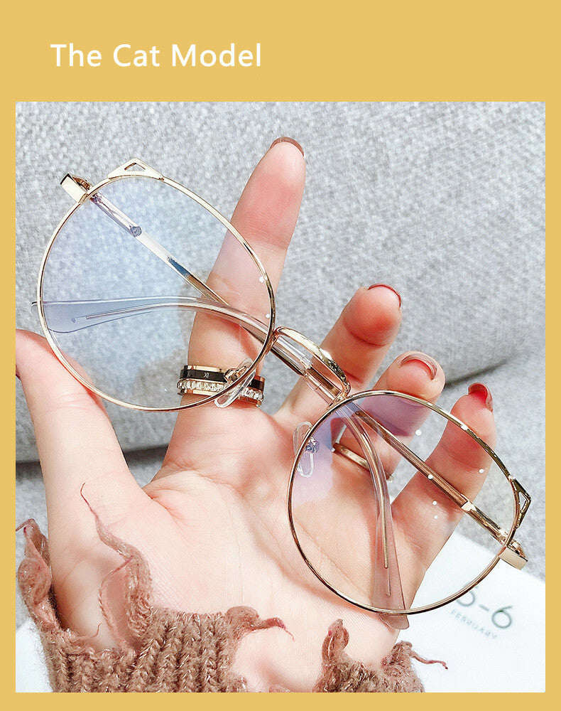 Cat Eye Glasses Eyeglasses For Women Retro Anti Blue Light Eyewear