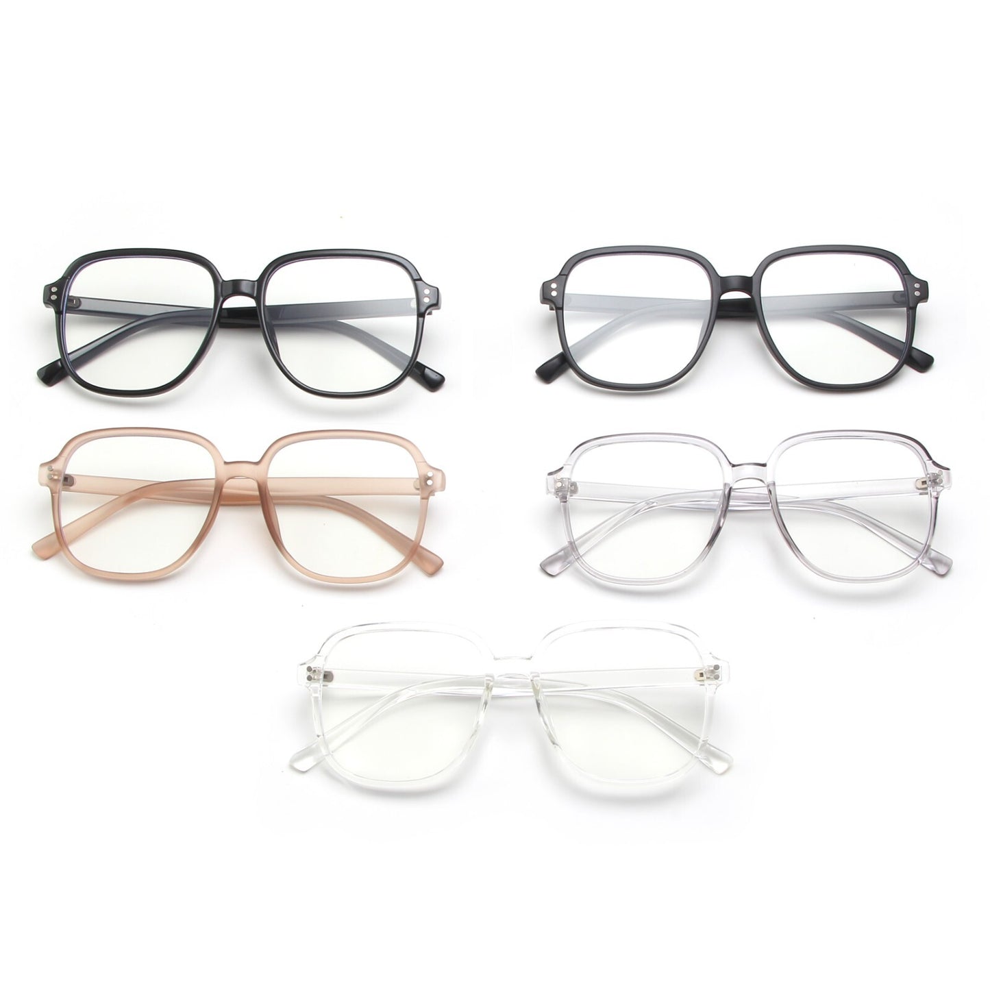 Large Square Frame Oversized Frame Clear Lens Nerd Geek Glasses