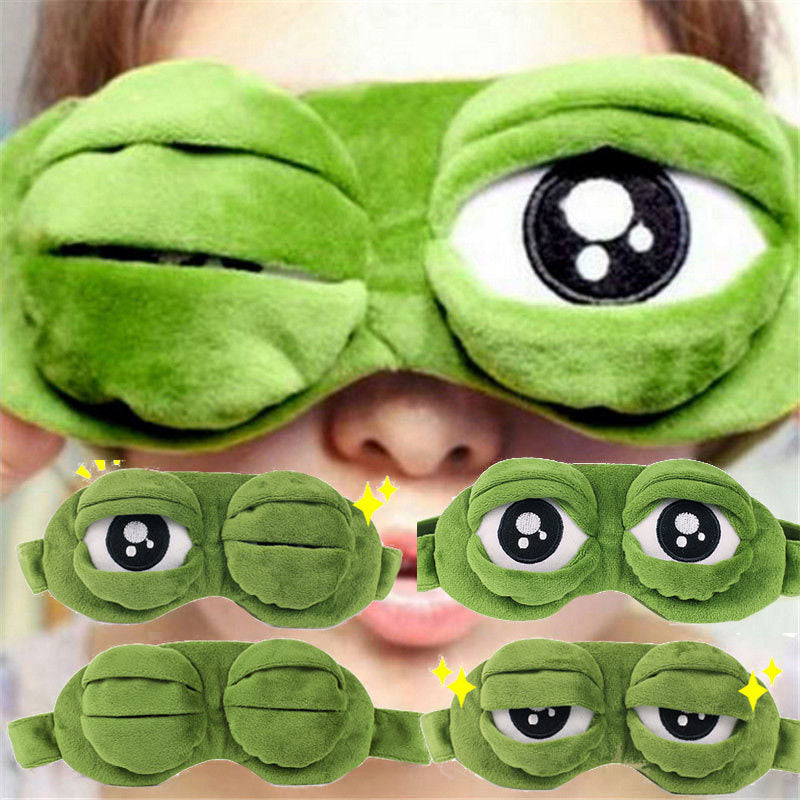 Pepe the frog Sad frog 3D Eye Mask Cover Sleeping Rest Sleep Anime Funny