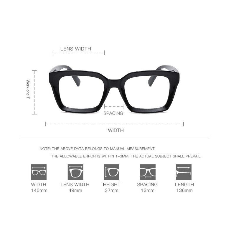 Mens Womens Retro Clear Lens Glasses Frame Hot Fashion Square Eyewear Unisex UK