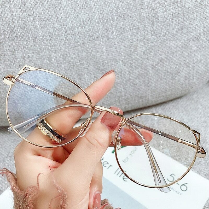 Cat Eye Glasses Eyeglasses For Women Retro Anti Blue Light Eyewear