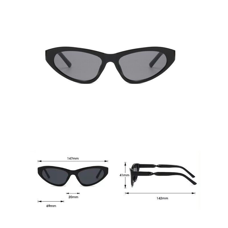 Cat Eye Retro Sunglasses UV 400 Vintage Oval Round Shape