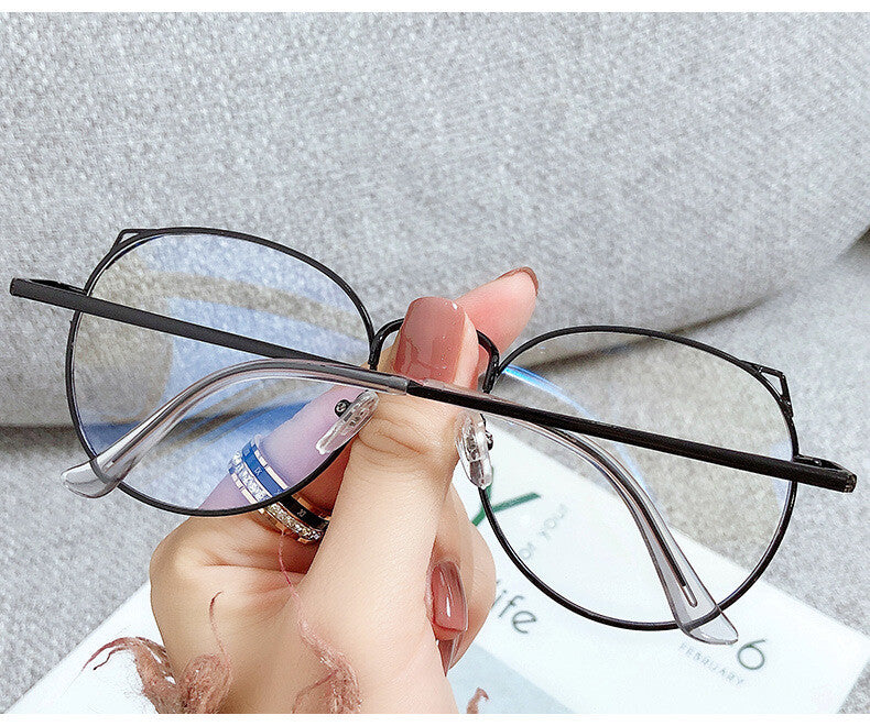 Cat Eye Glasses Eyeglasses For Women Retro Anti Blue Light Eyewear