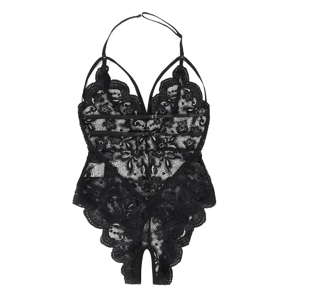 Womens Lace Bodys Lingerie Crotchless Babydoll Bodysuit Nightwear Underwear