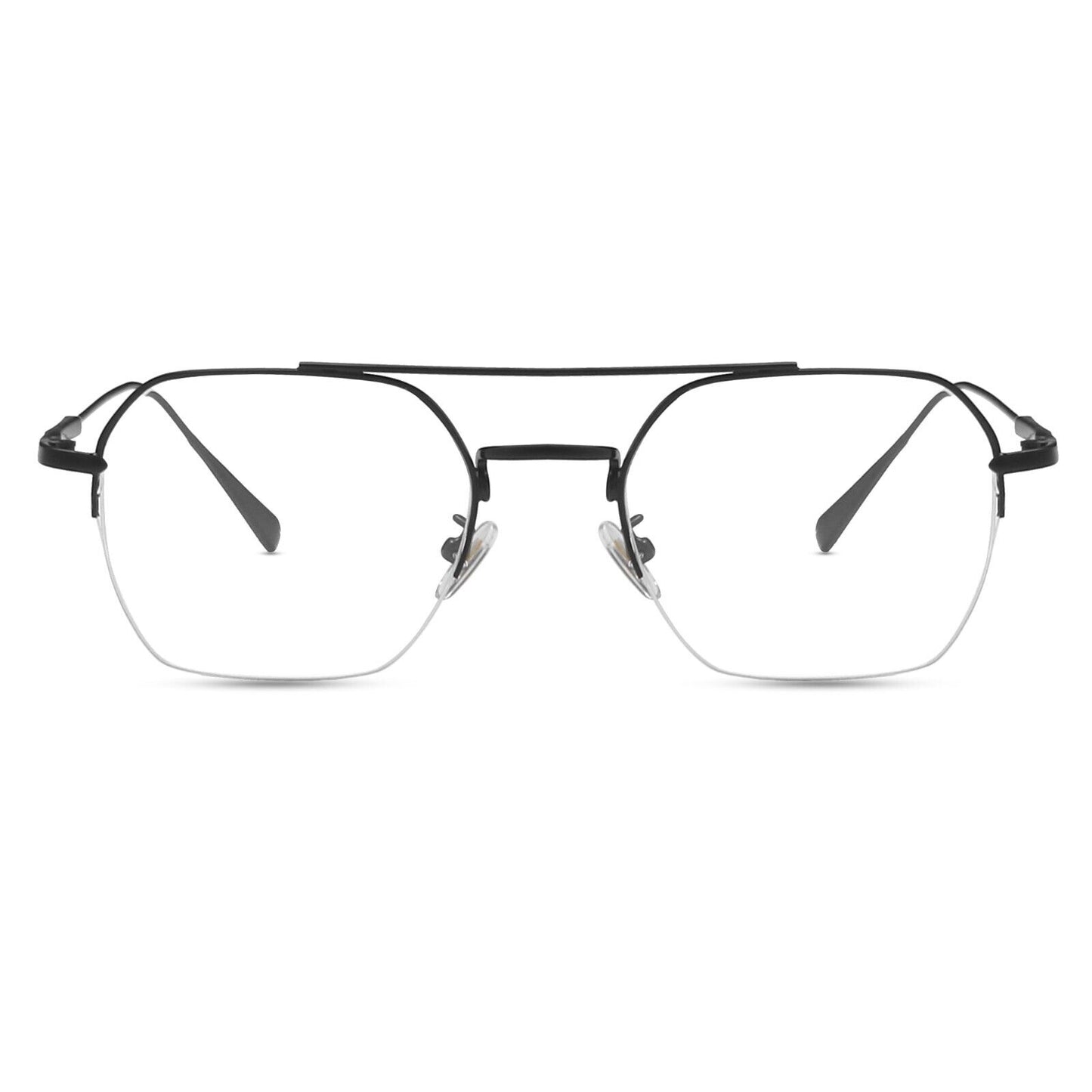 Anti Blue Light Eyeglasses Frames Semi-rimless Metal Frame Stylish Men/Women UK