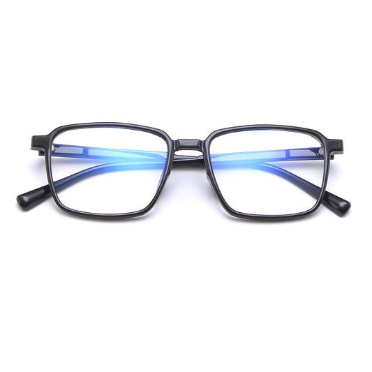 Fashion Superlight Retro Square Anti-blue Light Black Glasses Lightweight UK