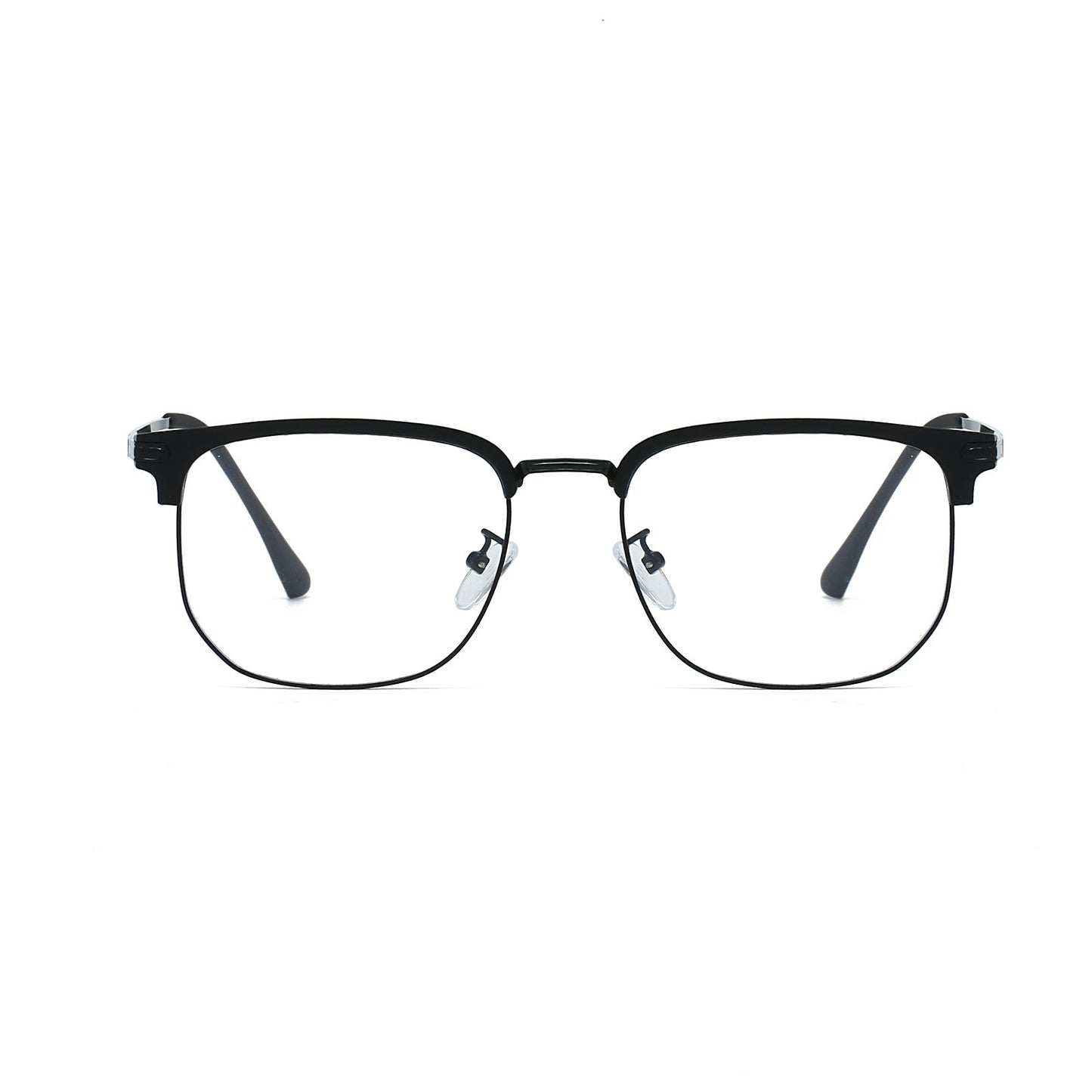 Unisex Classic Metal Square Glasses Anti Blue Light Lenses for Screen Protection