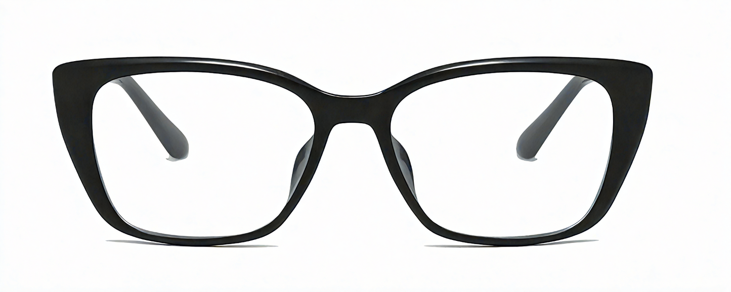 Black Retro Cat Eye Frame Glasses – Anti Blue Light Screen Protection