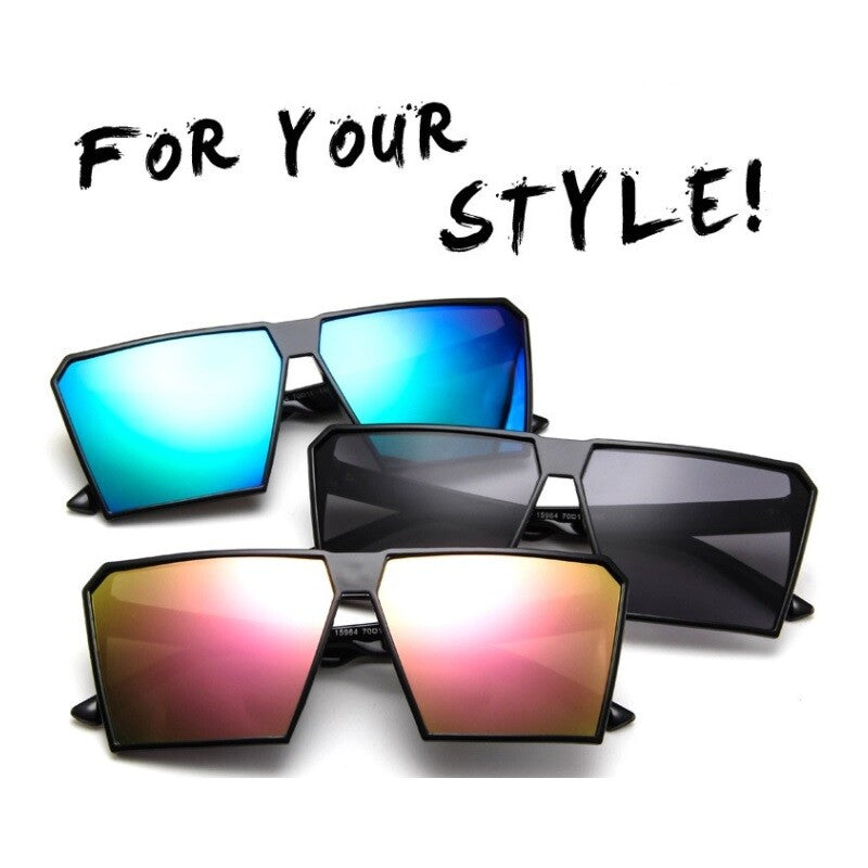 Newest Hot Cool Retro Square Luxury Fashion Oversized Big Frame Sunglasses UV400