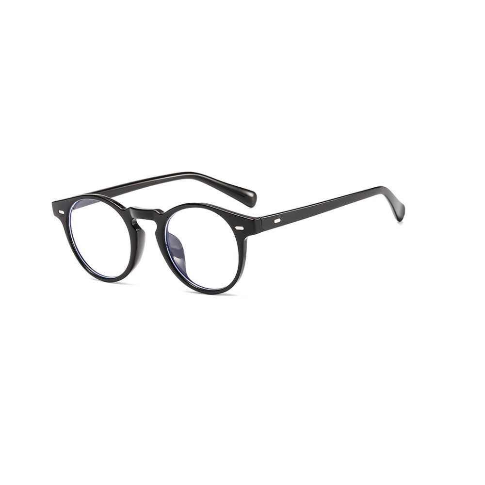 2021 Men Round Frame Blue Ray Blocking Computer Eyeglasses Small Size Glasses