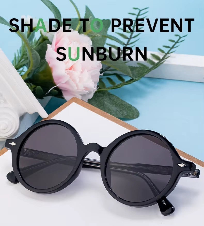 Metal Hinge Round Sunglasses | Unisex Retro Eyewear