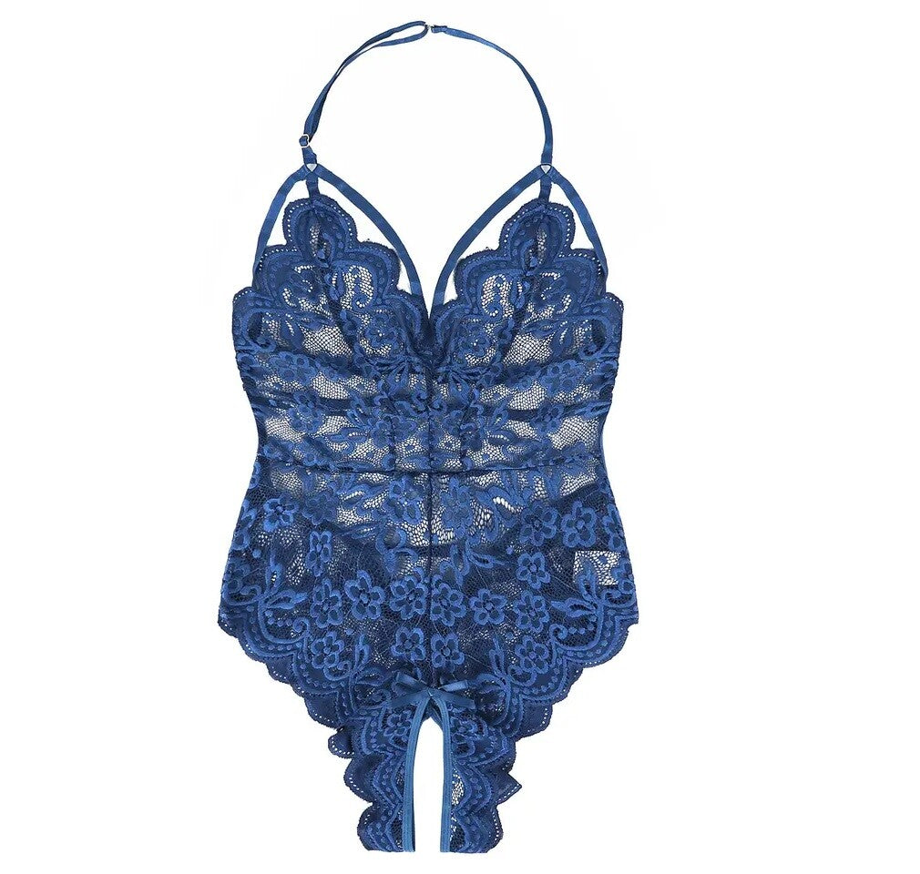 Womens Lace Bodys Lingerie Crotchless Babydoll Bodysuit Nightwear Underwear
