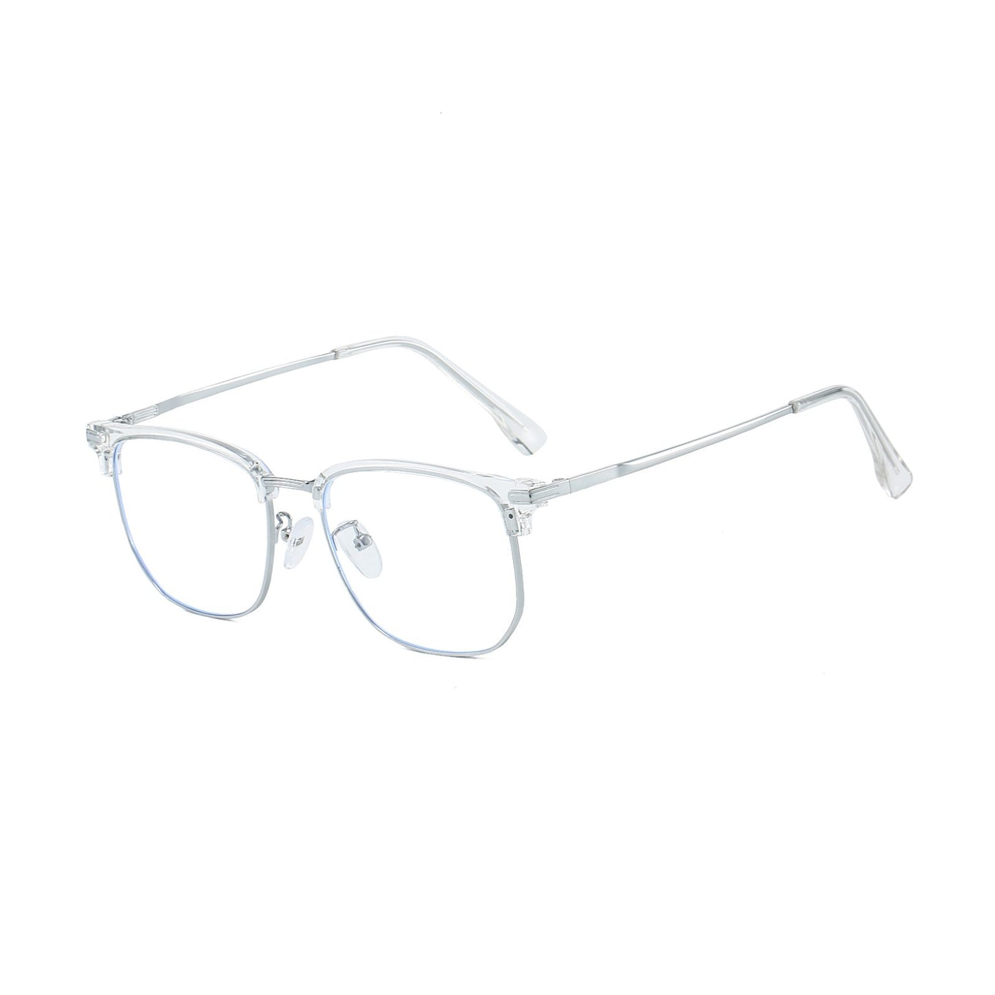 Unisex Classic Metal Square Glasses Anti Blue Light Lenses for Screen Protection