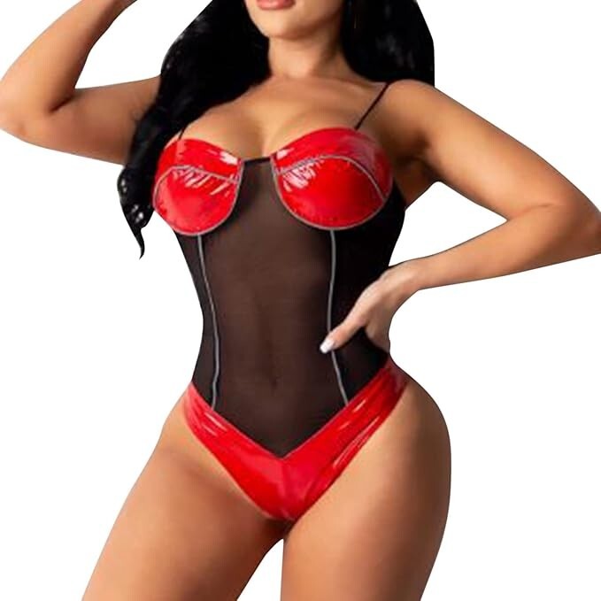 Women Sexy Lace Lingerie Set Nightwear Thong Babydoll Underwear Bodysuit UK