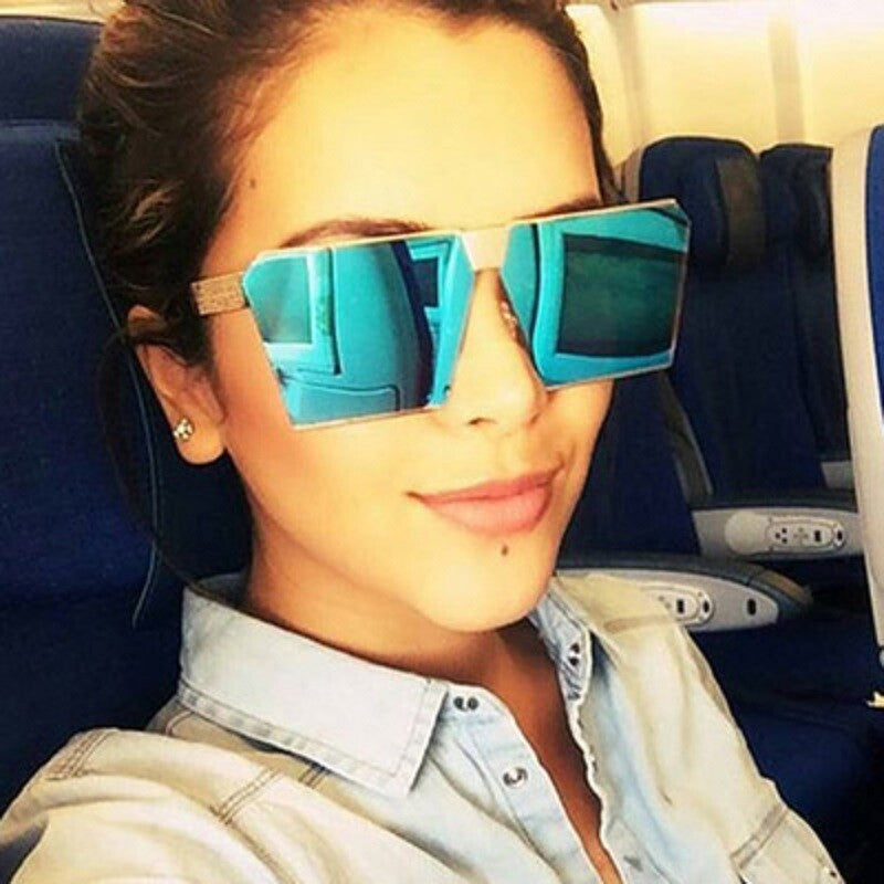 Newest Hot Cool Retro Square Luxury Fashion Oversized Big Frame Sunglasses UV400