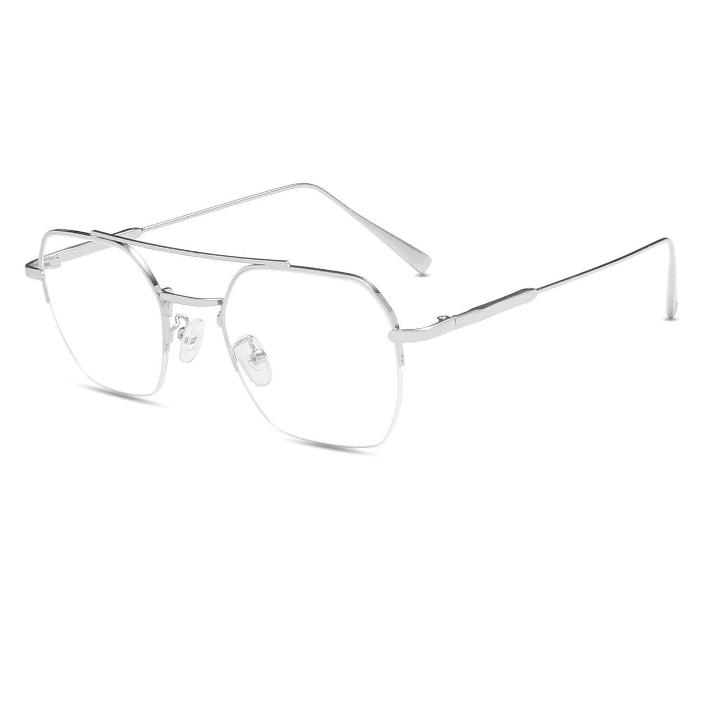 Anti Blue Light Eyeglasses Frames Semi-rimless Metal Frame Stylish Men/Women UK