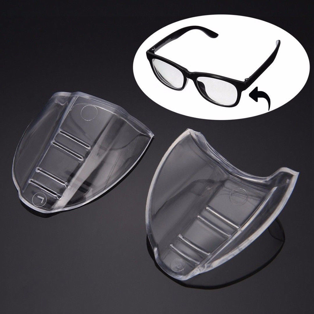 Universal Flexible Protective Clear Cover Side Shields Flap Side For Eye Glasses