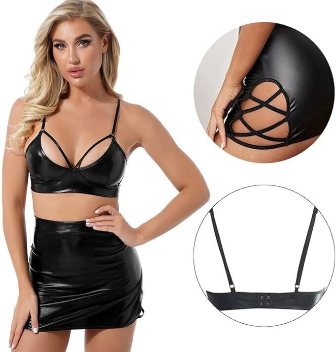 Black Leather Lingerie Set – Premium Quality, Perfect for Special Occasions UK