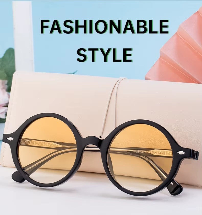 Metal Hinge Round Sunglasses | Unisex Retro Eyewear