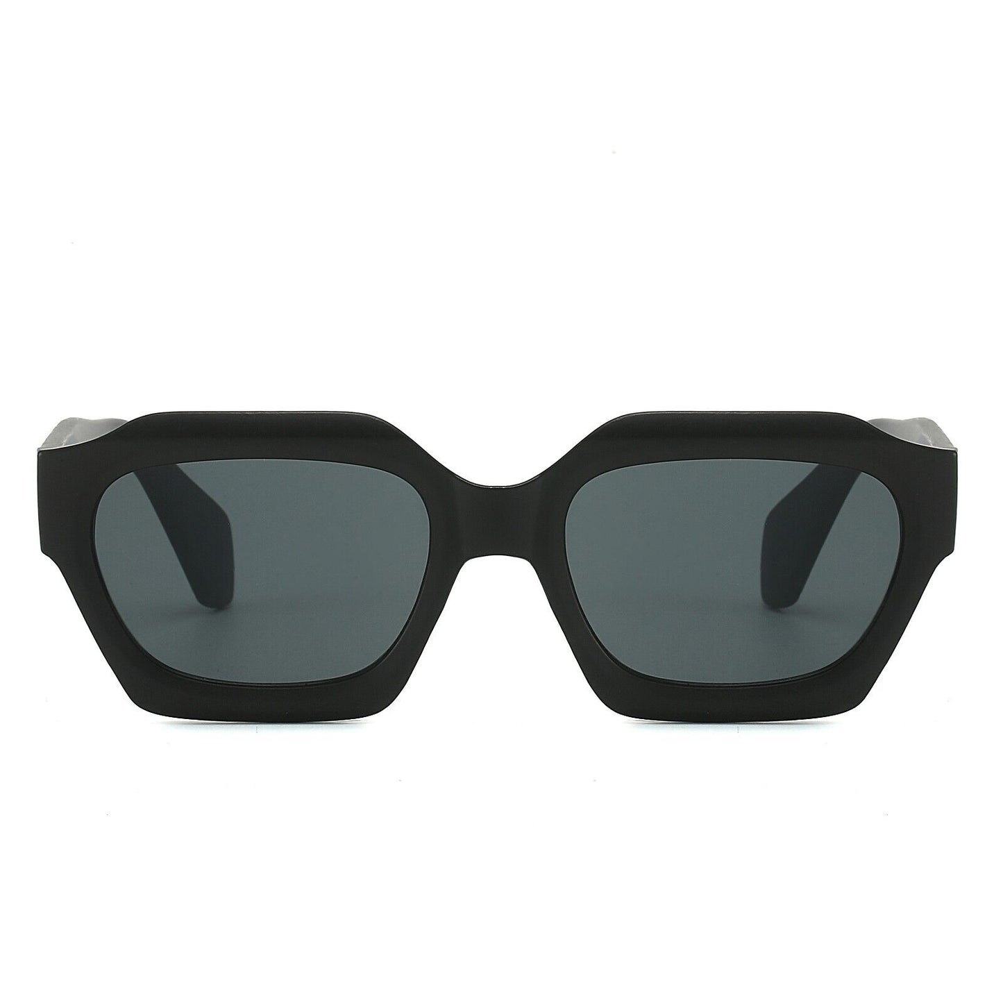 Simple Thick Frame Sunglasses Woman Polygon Euro-American Style Eyewear Glasses