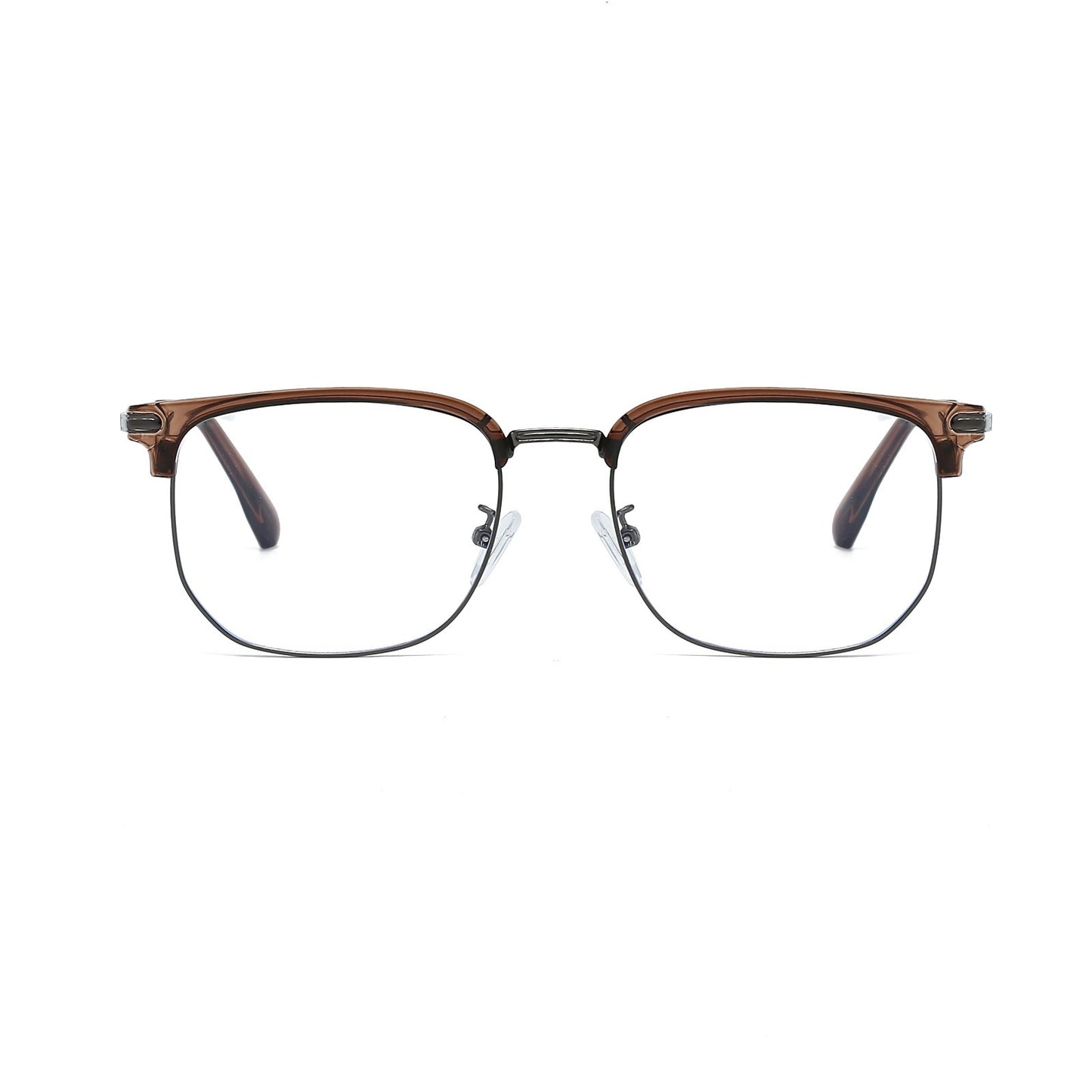 Unisex Classic Metal Square Glasses Anti Blue Light Lenses for Screen Protection