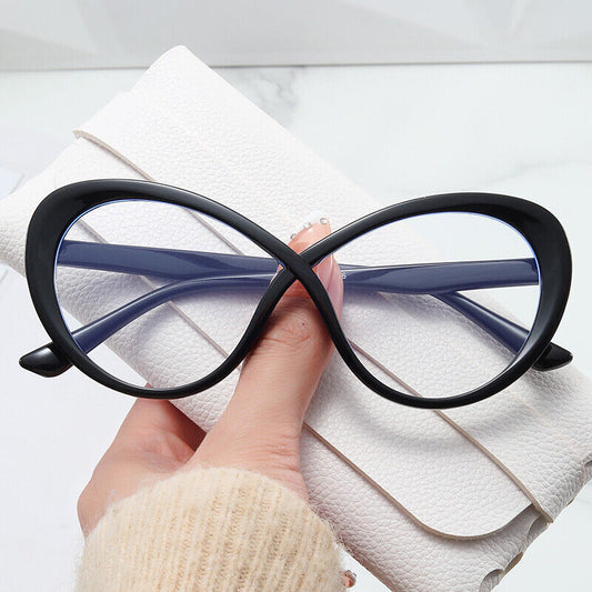 Luxury Oversized Oval Anti Blue Light Glasses New Women Frames Eyewear