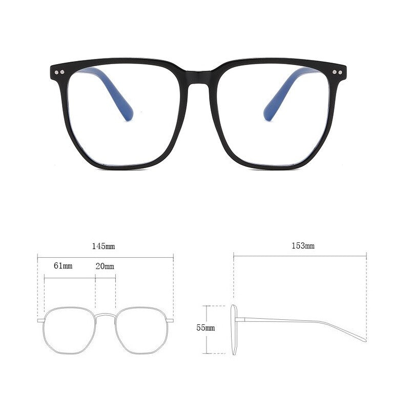 Accessories Fashion Anti-blue Light GlassesTR90 Frame Lightweight Square Unisex