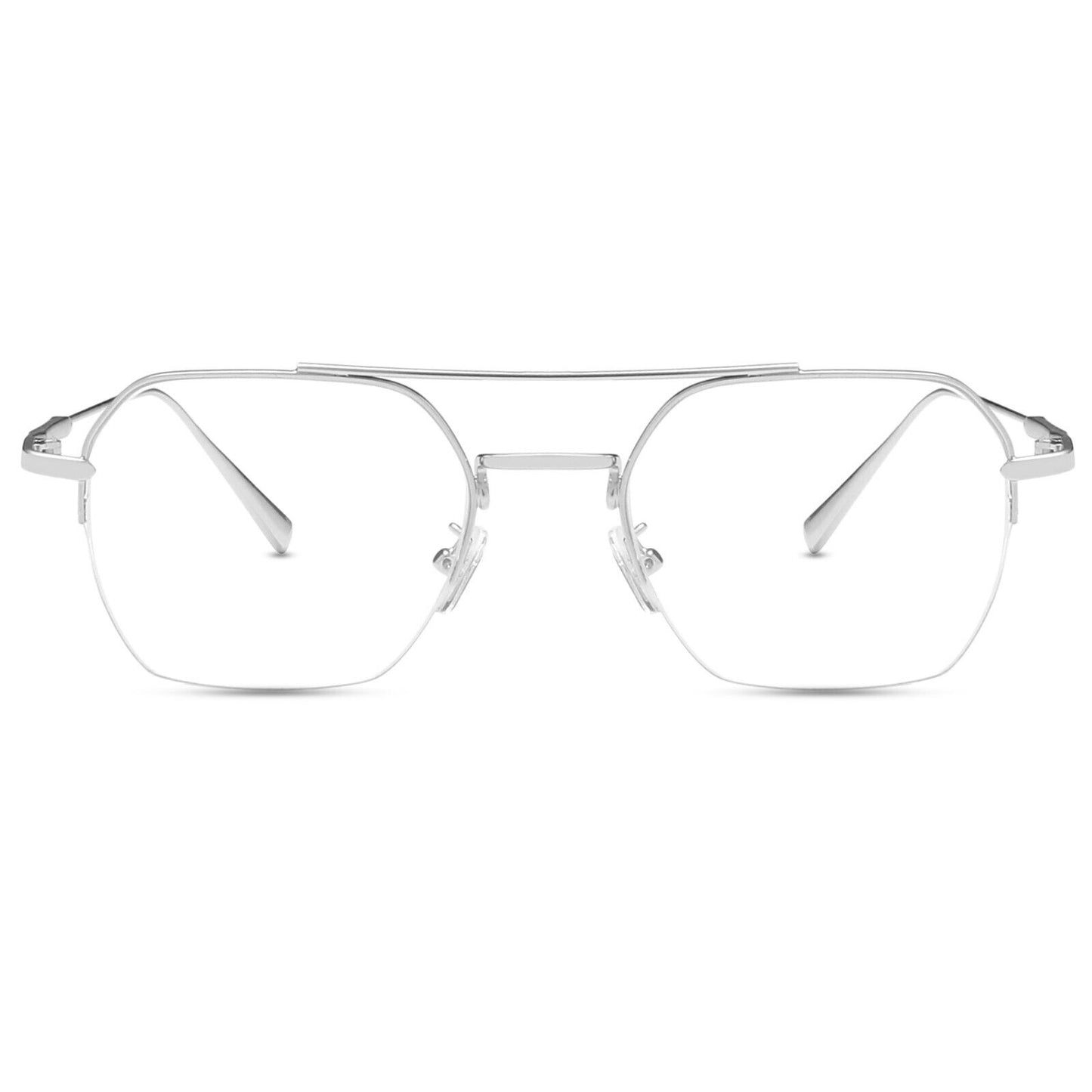 Anti Blue Light Eyeglasses Frames Semi-rimless Metal Frame Stylish Men/Women UK