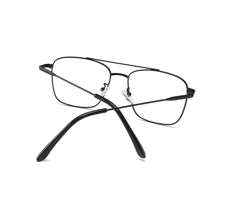 Unisex Large Clear Lens Metal Frame Vintage Retro 80s 70s Fashion Glasses