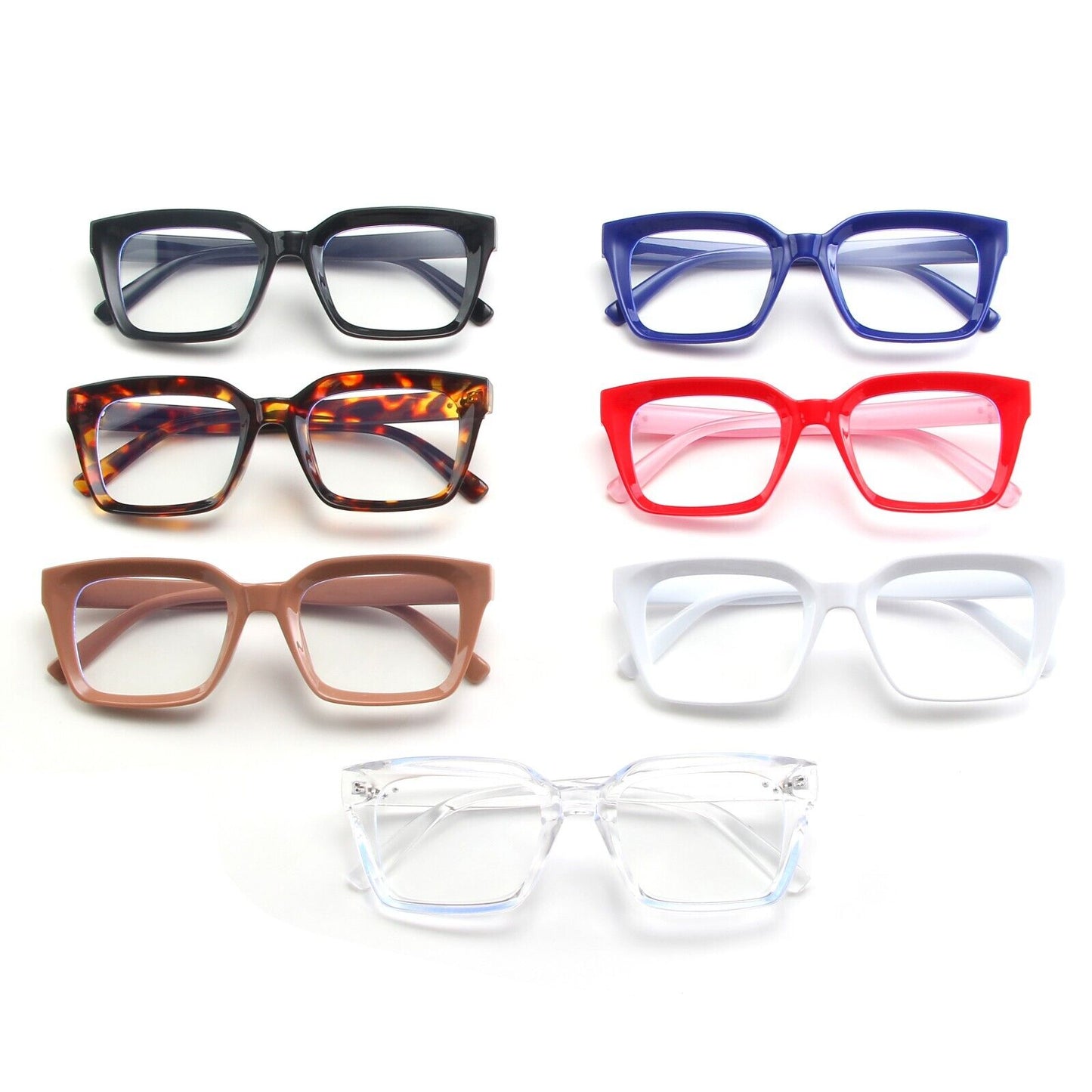 Mens Womens Retro Clear Lens Glasses Frame Hot Fashion Square Eyewear Unisex UK