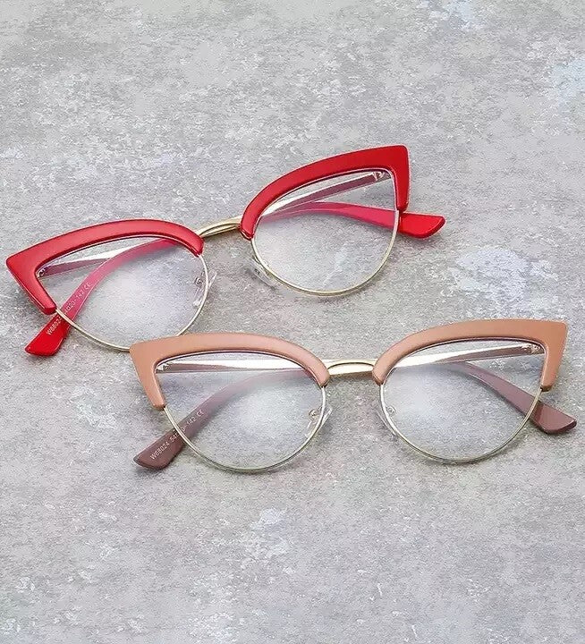 New Brand Women Glasses Frames Vintage Classical Half Frame Eyeglasses