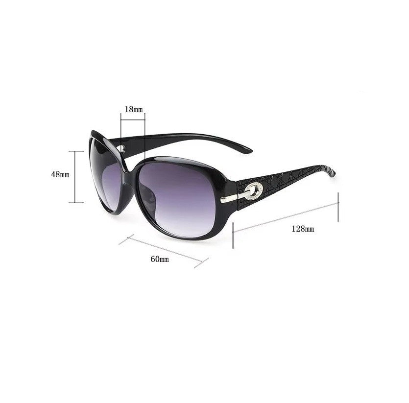 Women's Oversized Black Sunglasses UV400 Gradient Lens Designer Style Fashion UK