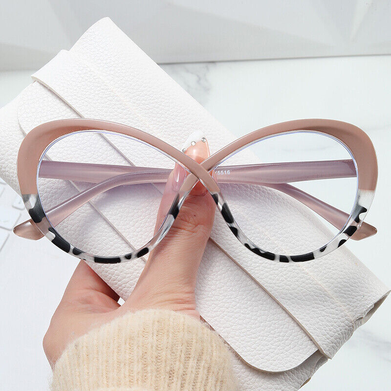 Luxury Oversized Oval Anti Blue Light Glasses New Women Frames Eyewear