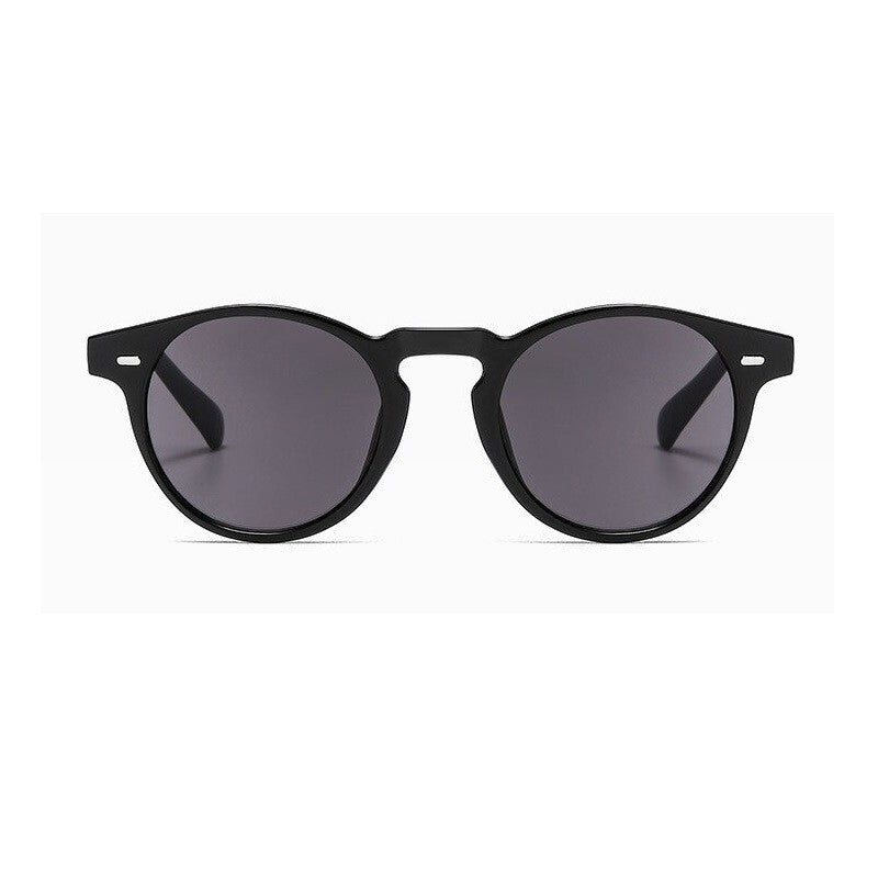 Unisex Round Lens Sunglasses Circle Glasses Oval Classic Ladies Black