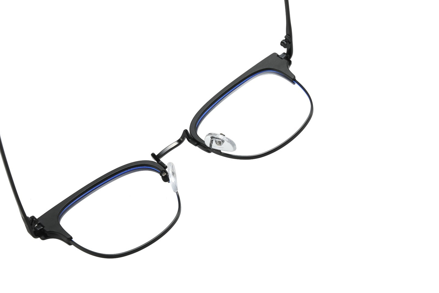 Unisex Retro Metal Square Frame Glasses – Blue Light Blocking for Work & Study