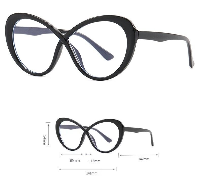 Luxury Oversized Oval Anti Blue Light Glasses New Women Frames Eyewear