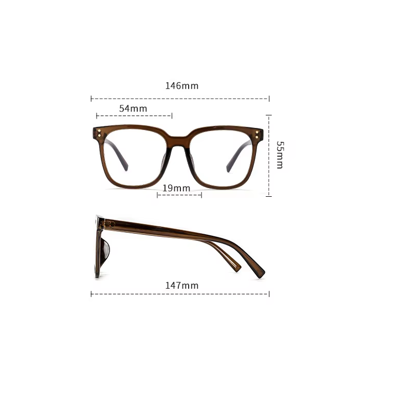 Classic Square Blue Light Filter Glasses Unisex Anti-Glare Eyewear for Computer