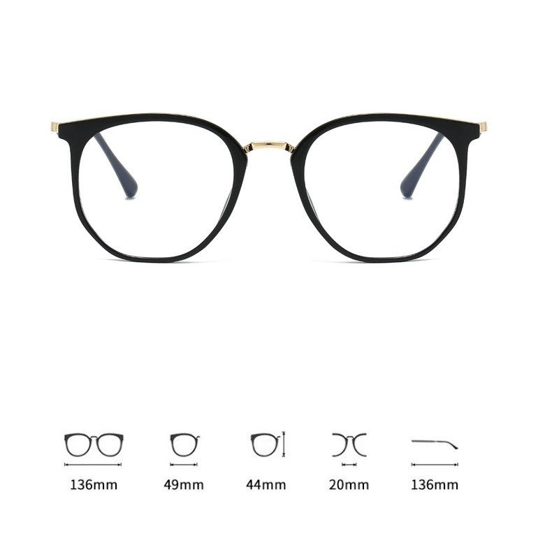 Round Metal Blue Light Blocking Glasses – Anti-Glare Computer Glasses