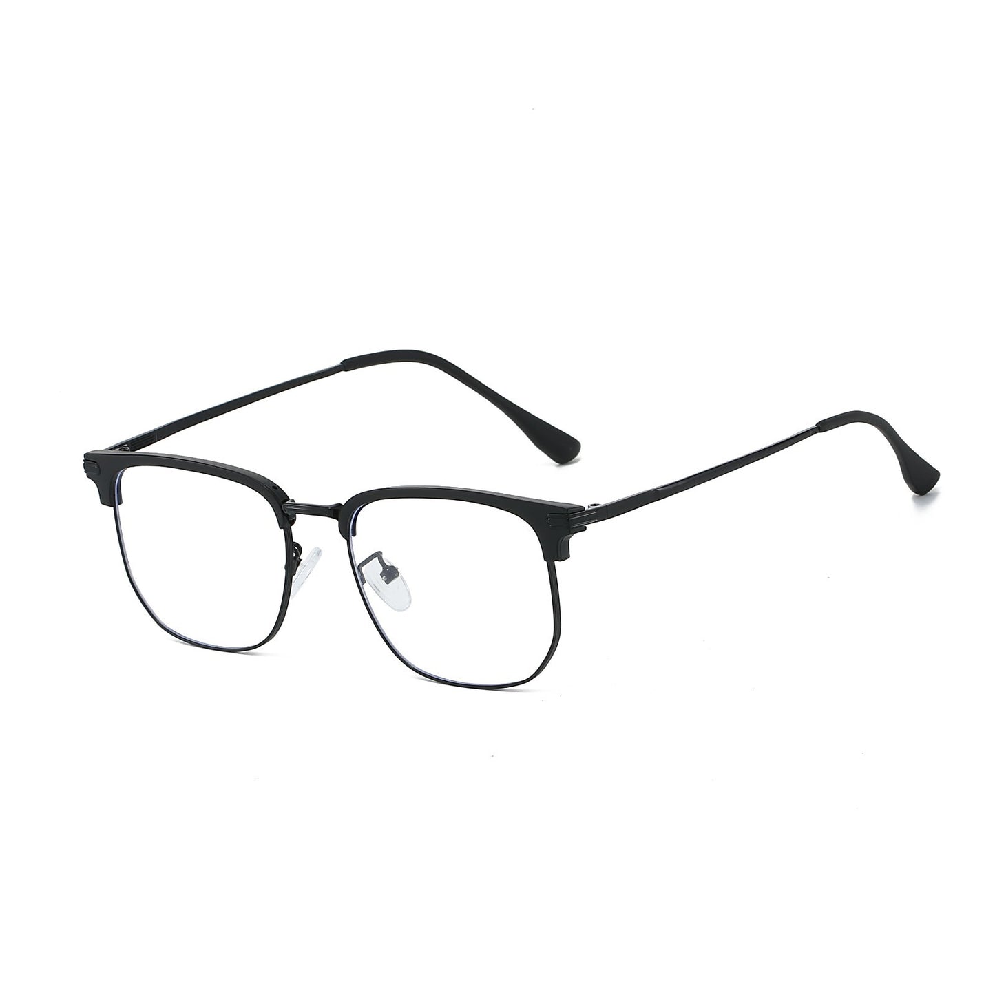 Unisex Classic Metal Square Glasses Anti Blue Light Lenses for Screen Protection