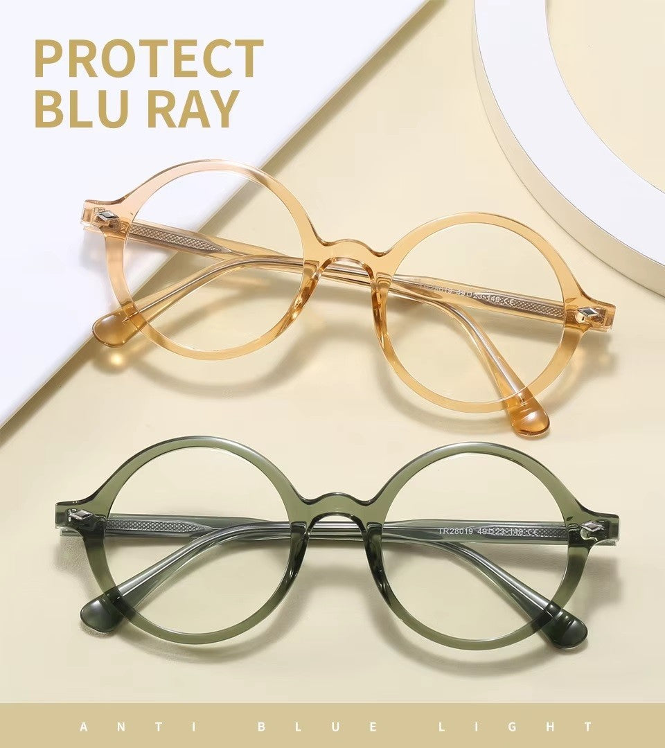 Round Blue Light Blocking Glasses – Stylish Anti-Glare Eyewear for Men and Women
