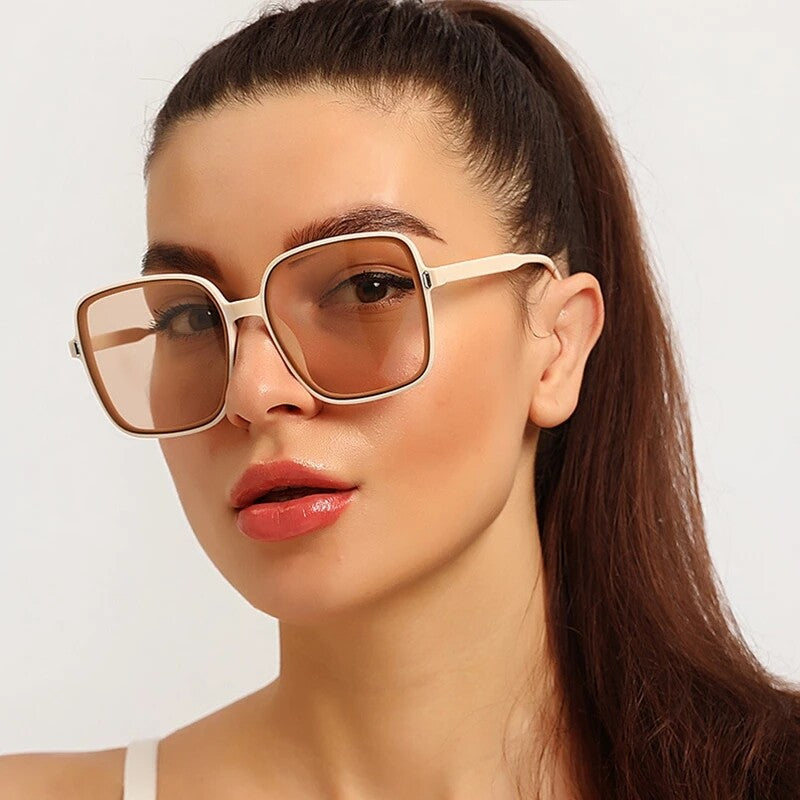 Women Big Frame Sunglasses Ladies Fashion Eyewear Brand Designer Retro