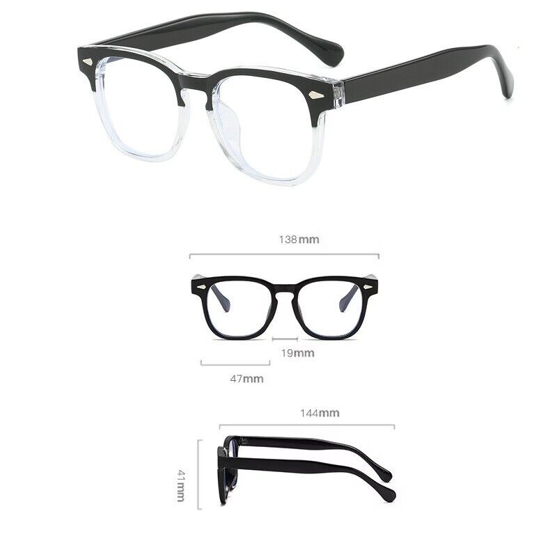 Small Square Anti Blue Light Blocking Glasses - Stylish Eye Protection Daily Use