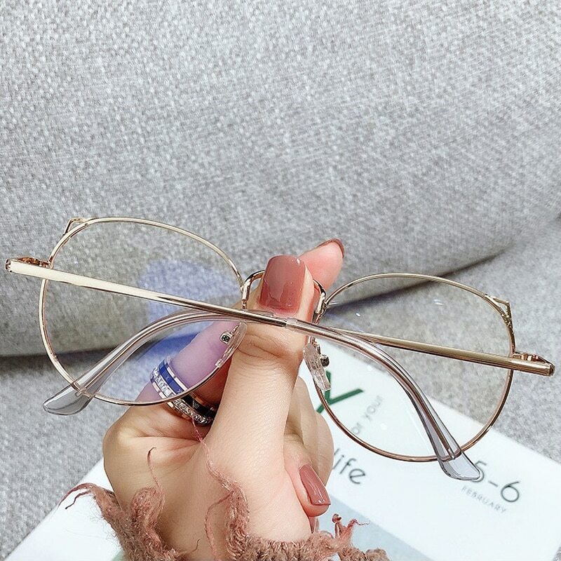 Cat Eye Glasses Eyeglasses For Women Retro Anti Blue Light Eyewear