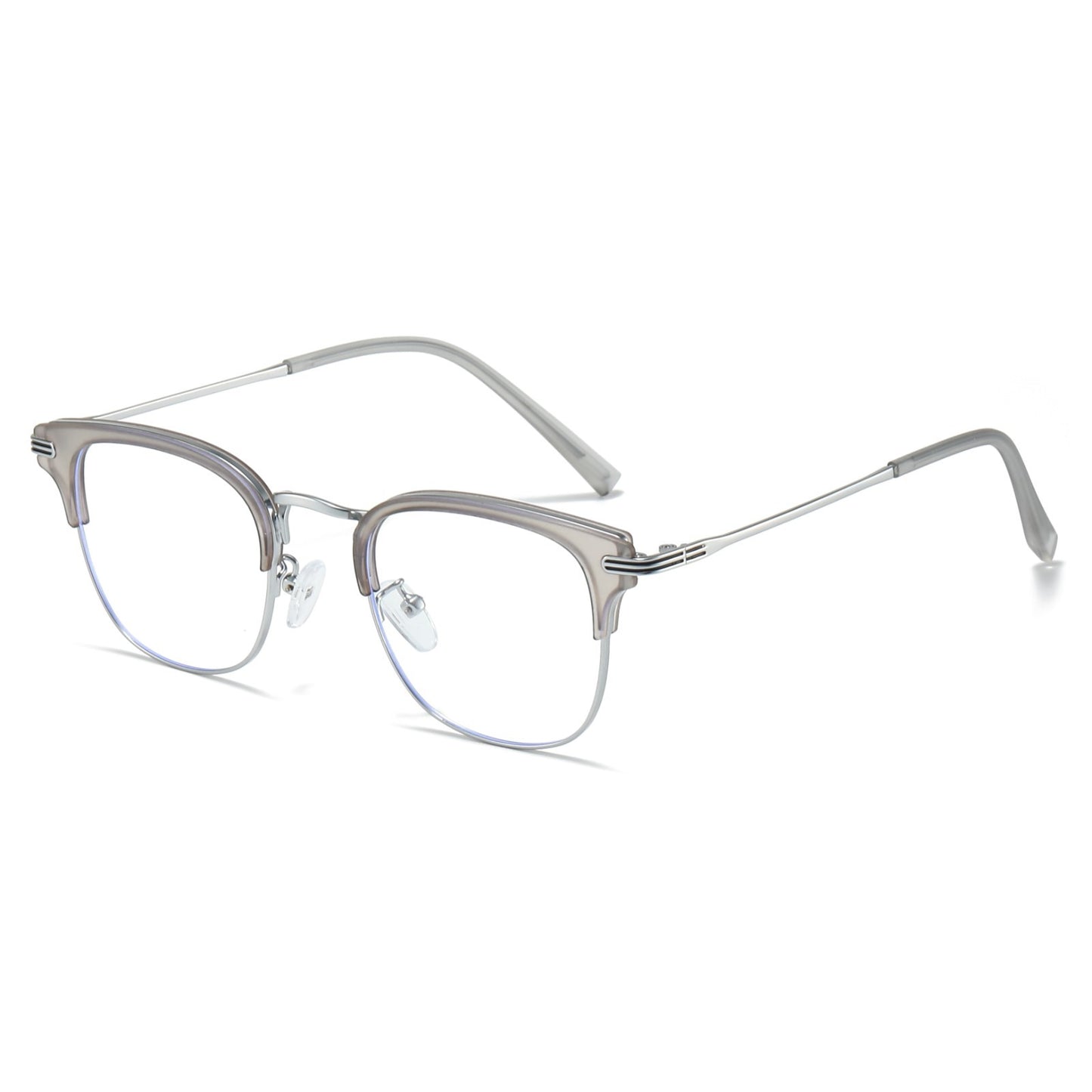 Unisex Retro Metal Square Frame Glasses – Blue Light Blocking for Work & Study