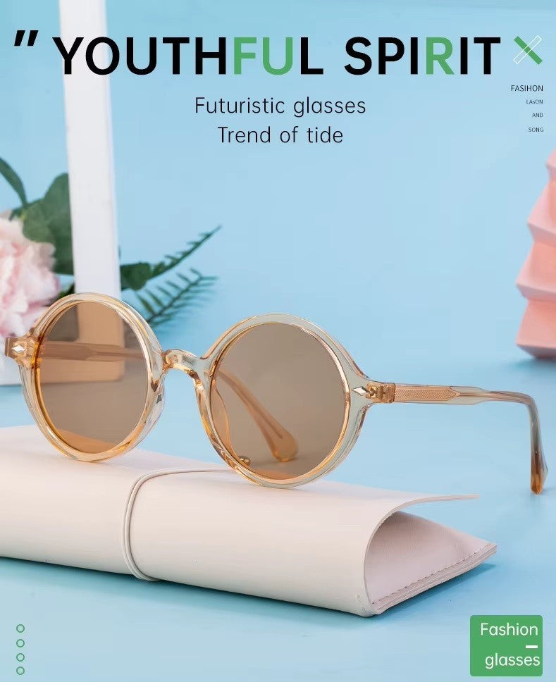 Metal Hinge Round Sunglasses | Unisex Retro Eyewear