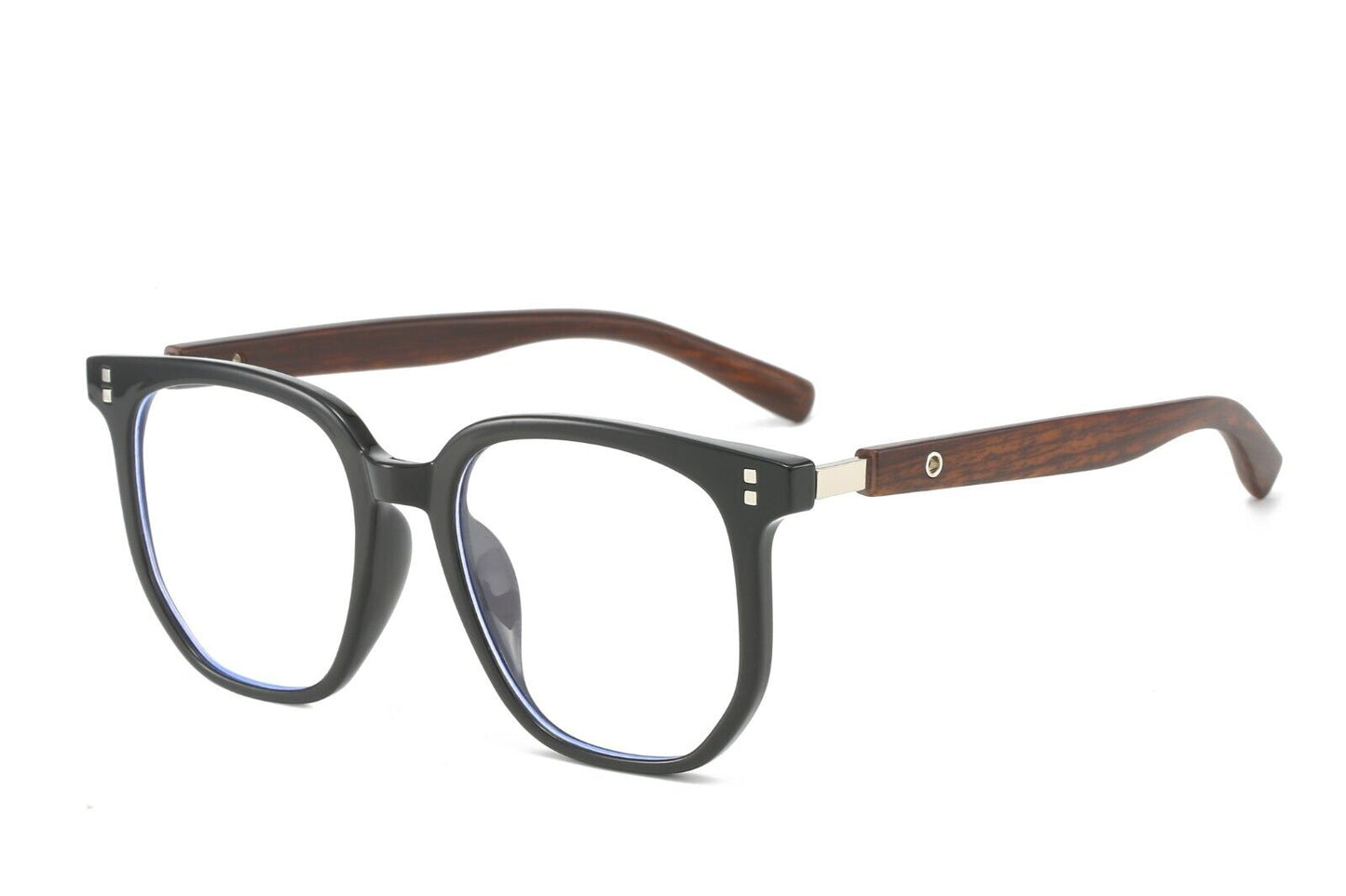Eyeglasses Frames Trend Flat Glasses Men Women Wood Grain Legs Fashion Style