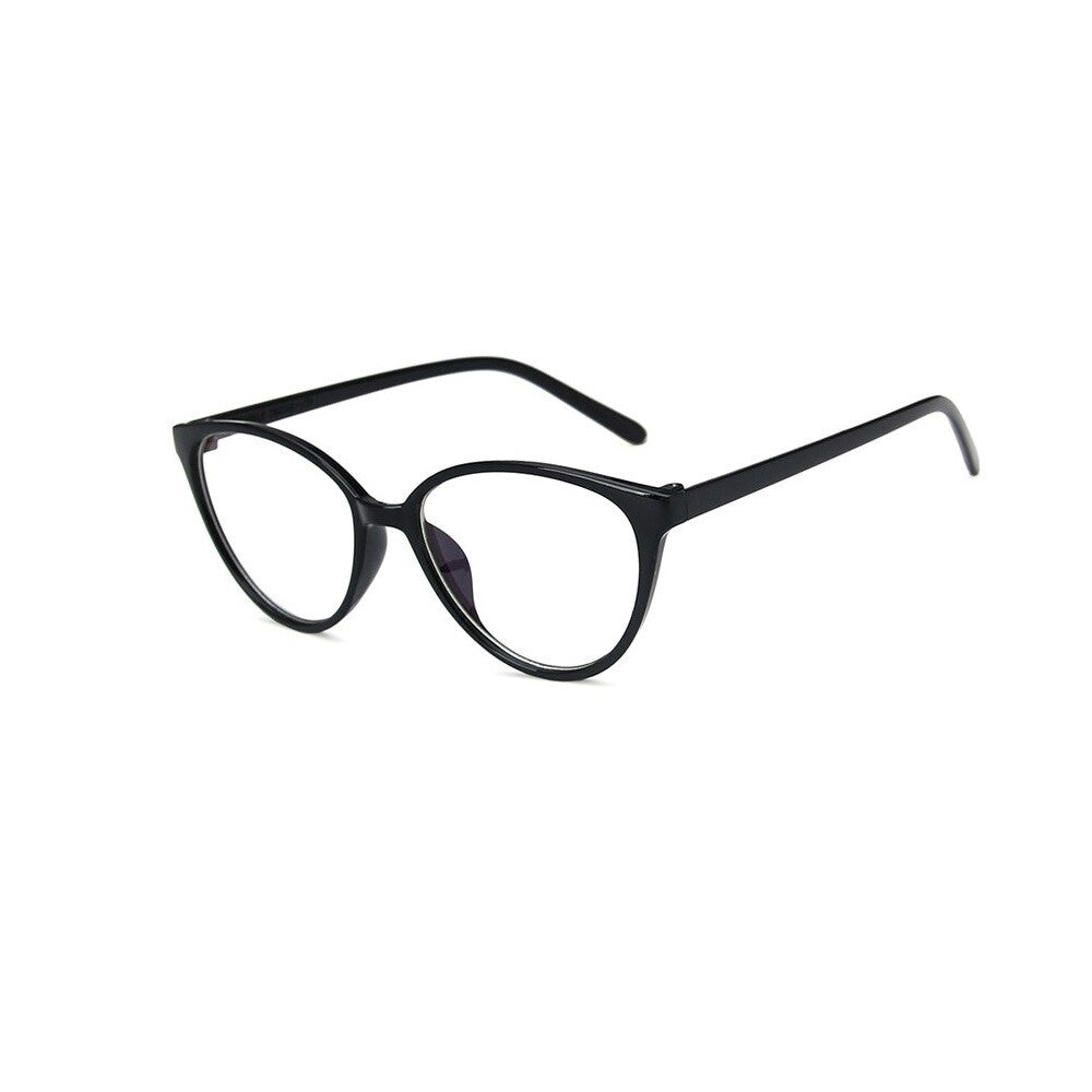 Women Black Hot Fashion Clear Lens Nerd Geek Glasses Retro Cat Eye Style