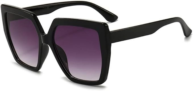 Women's Oversized Square Sunglasses Black UV400 Fashion Designer Style Shades