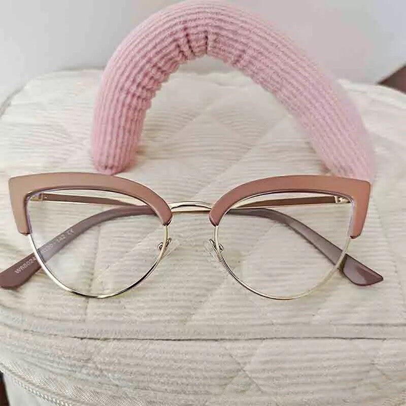 New Brand Women Glasses Frames Vintage Classical Half Frame Eyeglasses